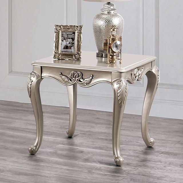 Furniture of America Rochester FM45001WH-E End Table IMAGE 1